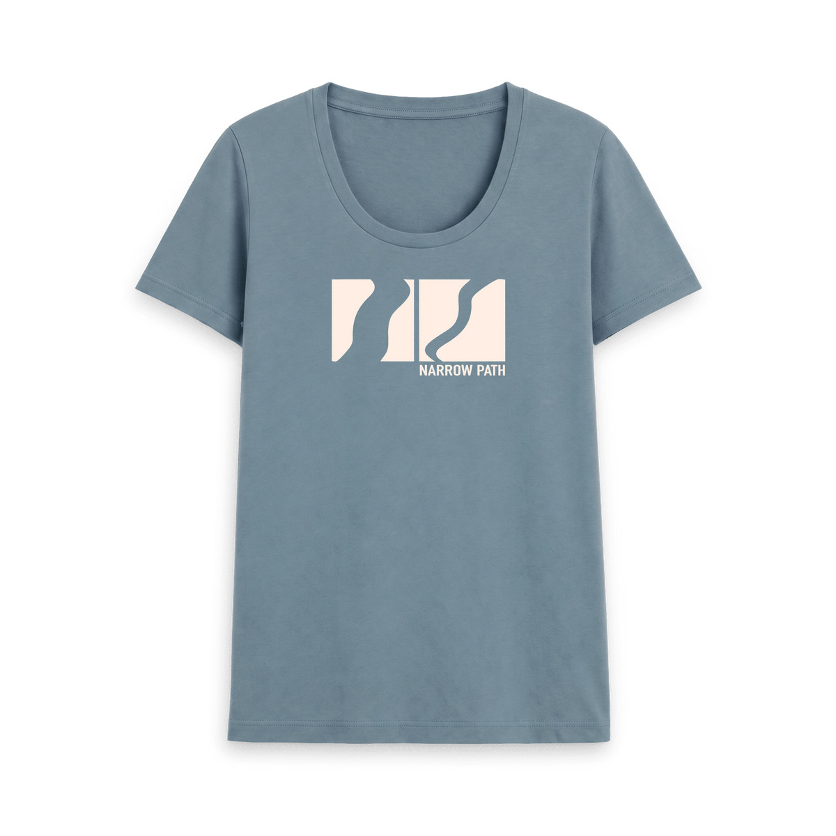 Stone Blue Printed T-shirt Front