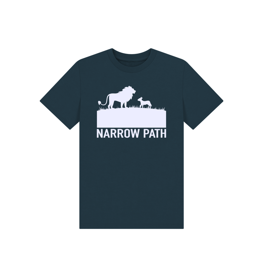 Denim Blue Printed Kids T-Shirt