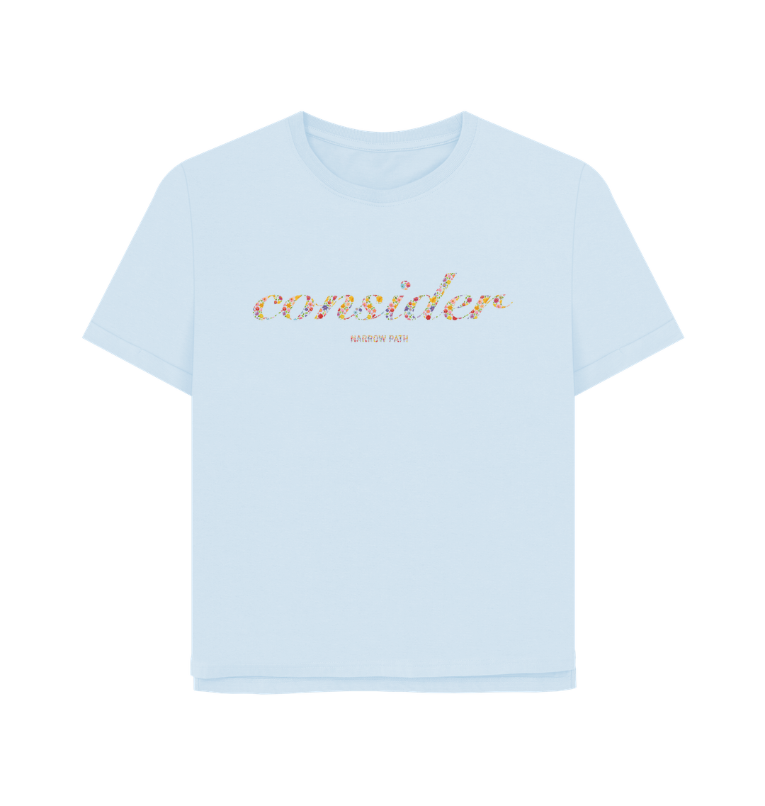Sky Blue Printed T-shirt