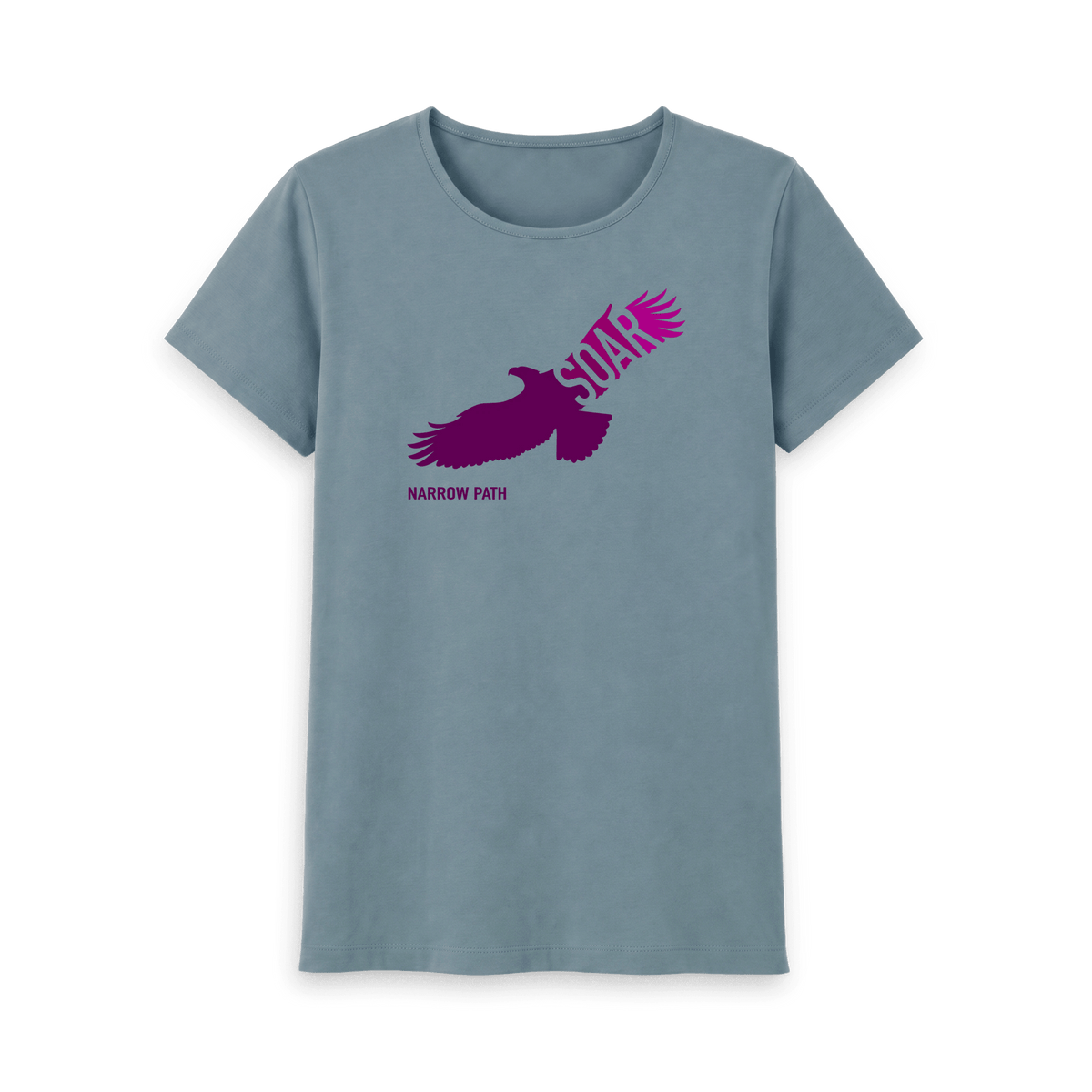Stone Blue Printed T-shirt Front