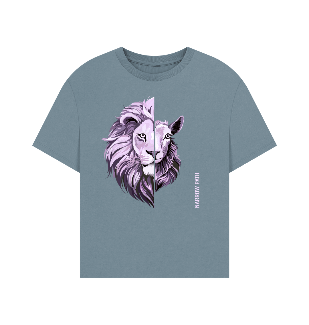 Stone Blue Printed T-shirt Front