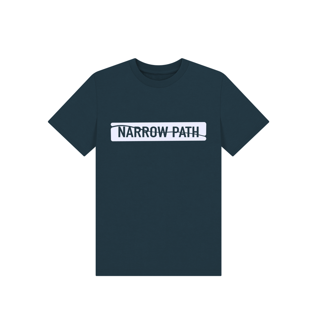 Denim Blue Printed Kids T-Shirt