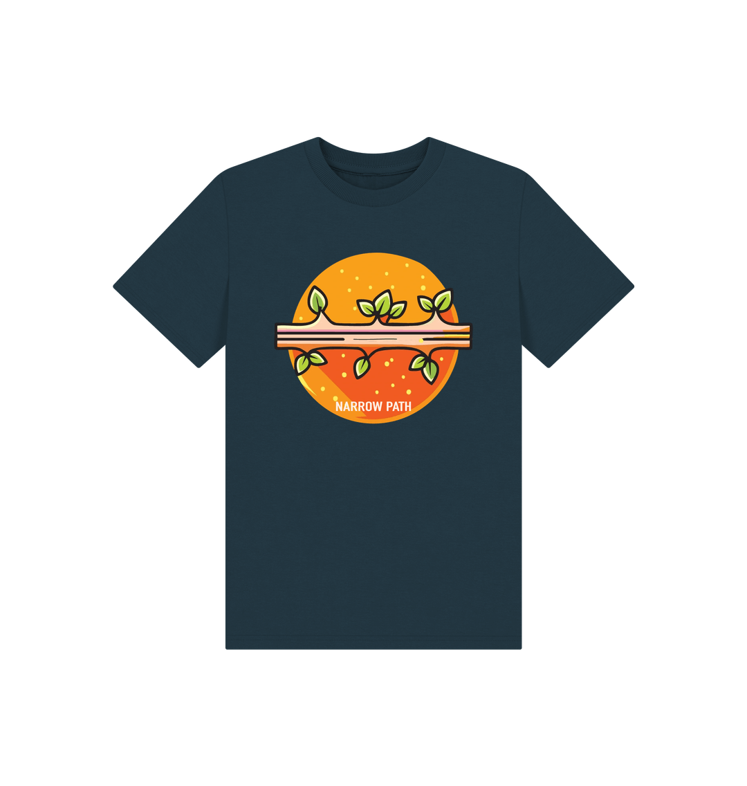Denim Blue Printed Kids T-Shirt