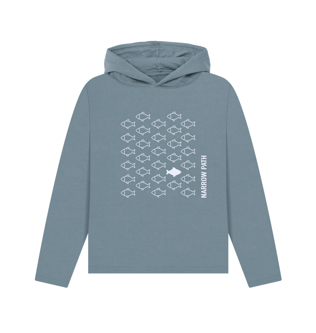 Stone Blue Printed Hoody