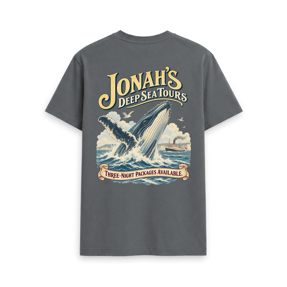 Slate Grey Printed T-shirt Back