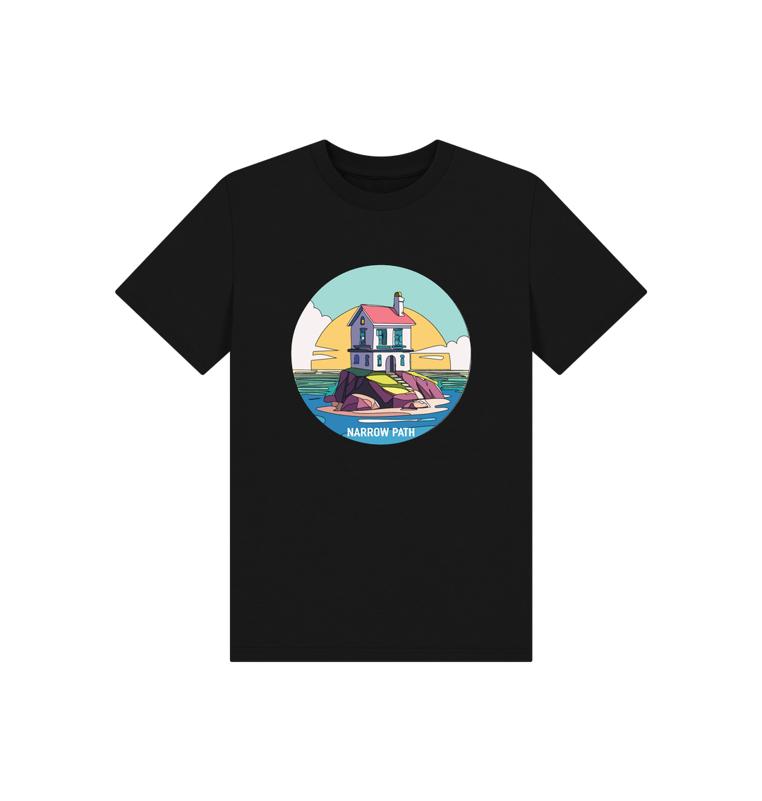 Black Printed Kids T-Shirt