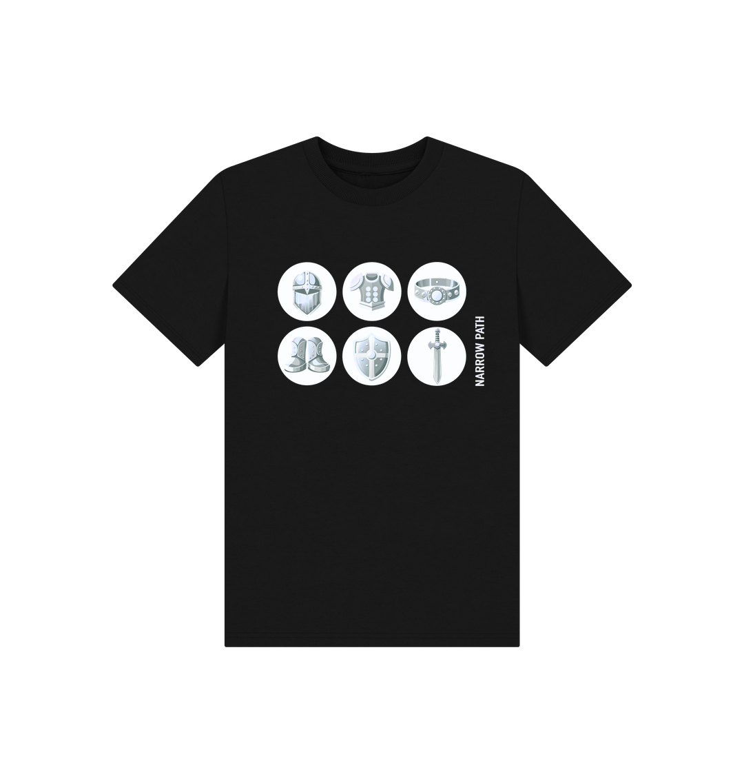 Black Printed Kids T-Shirt