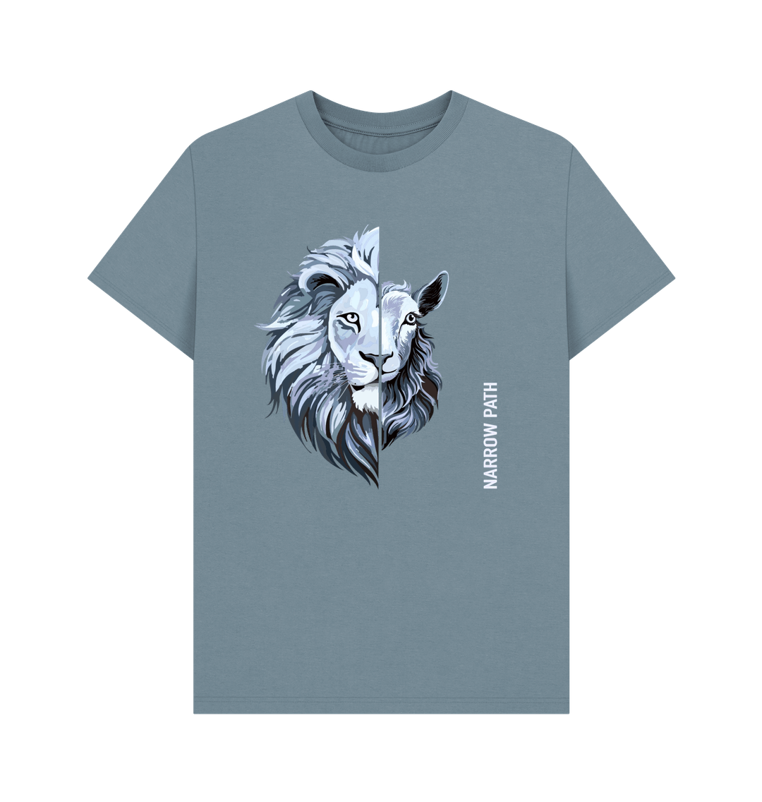 Stone Blue Printed T-shirt Front