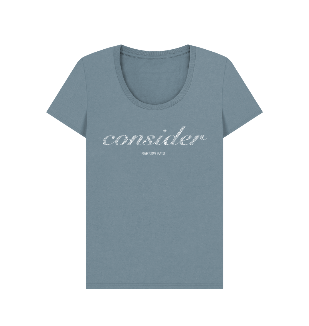 Stone Blue Printed T-shirt