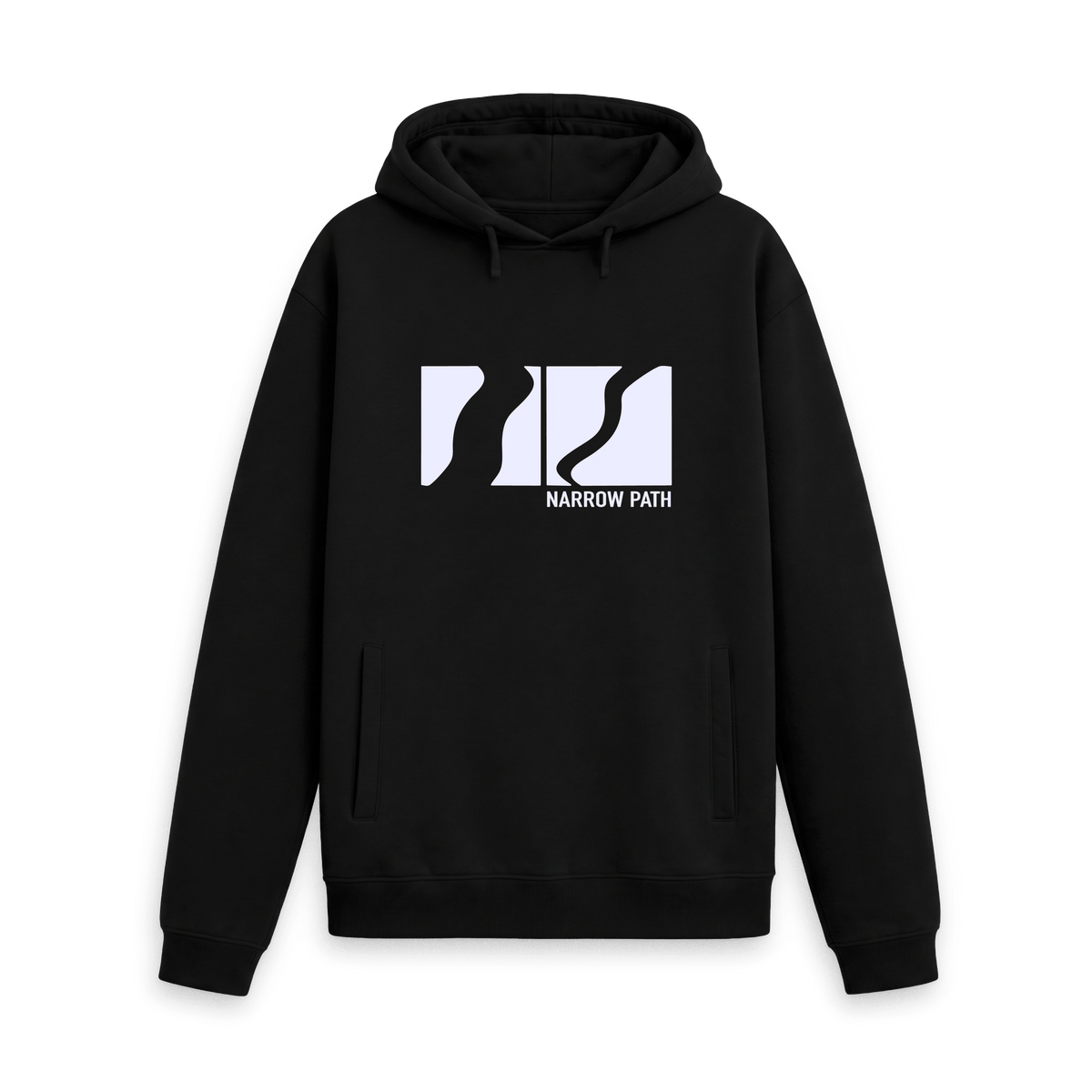 Black Printed Hoody Front