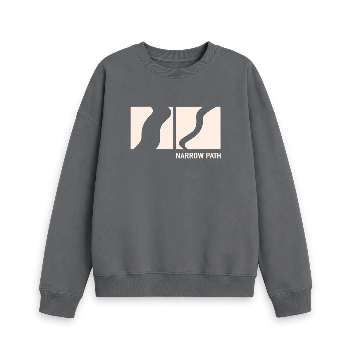 Slate Grey Printed Sweater Front