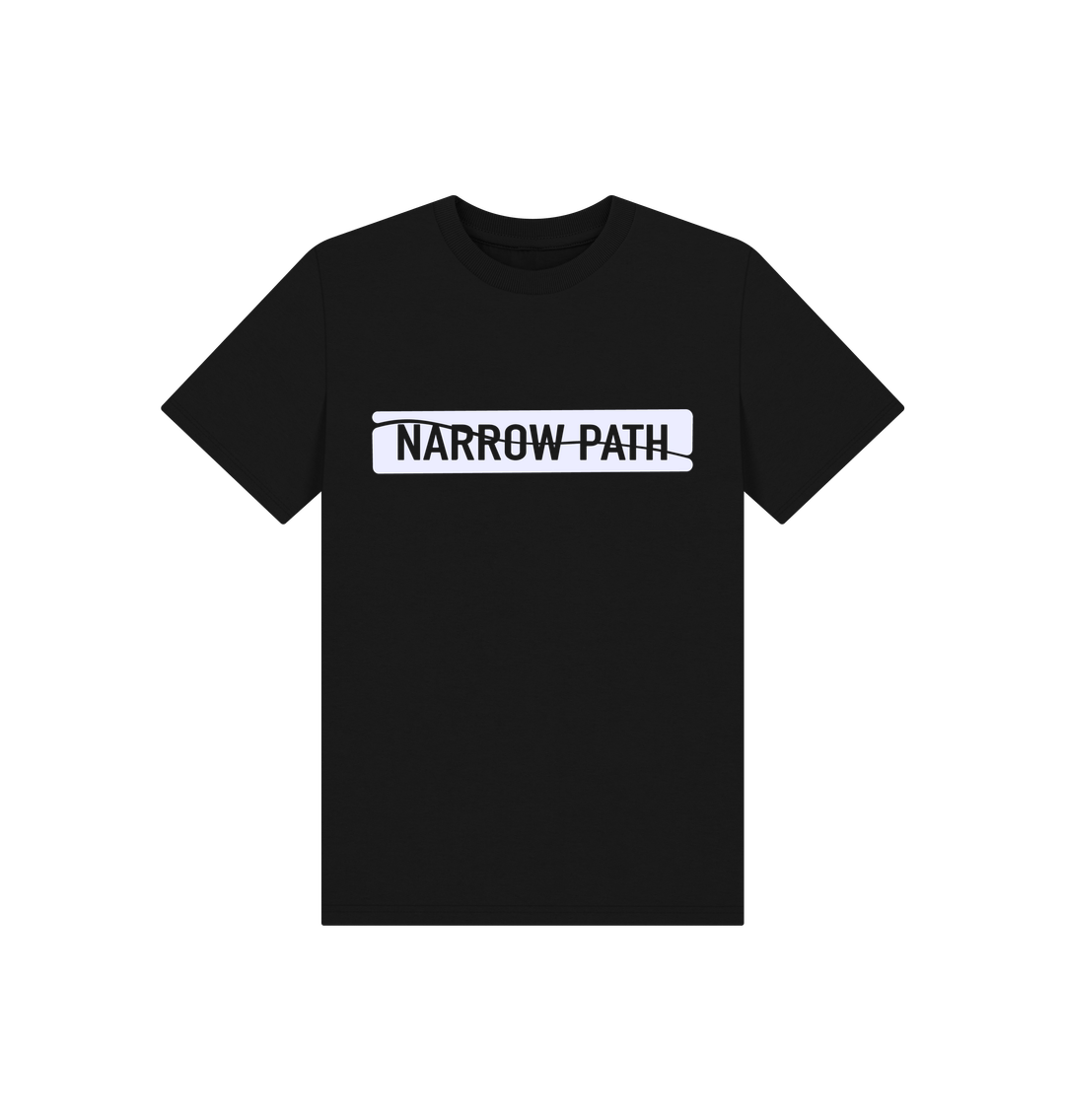Black Printed Kids T-Shirt