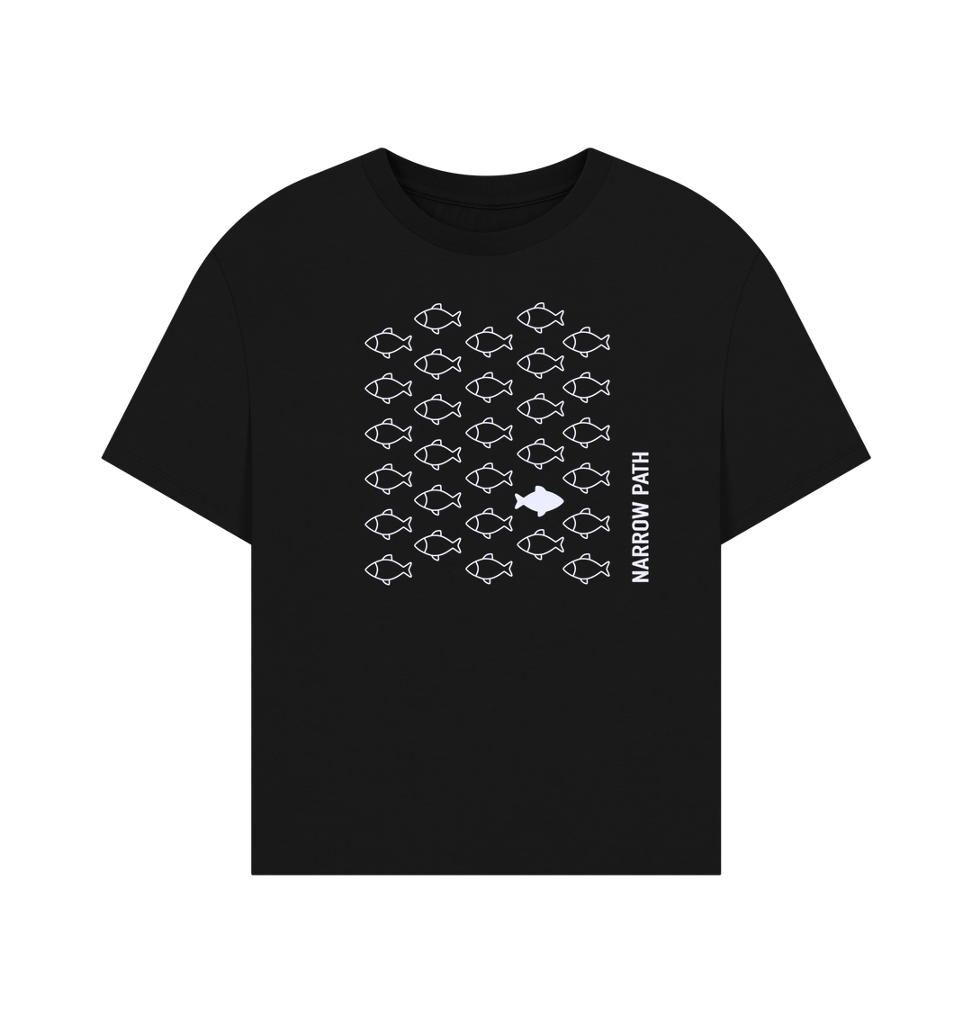 Black Printed T-shirt Front
