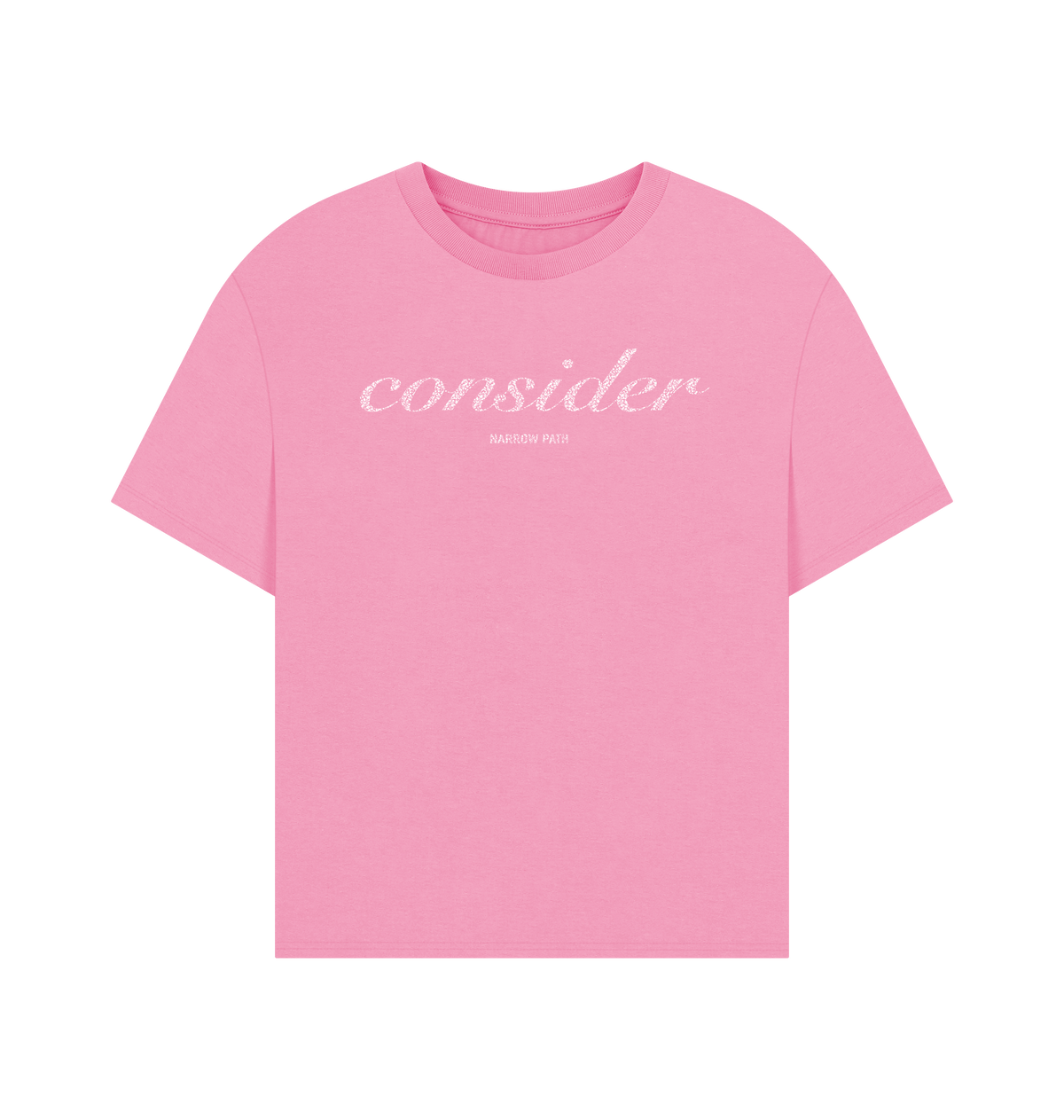 Rose Pink Printed T-shirt Front