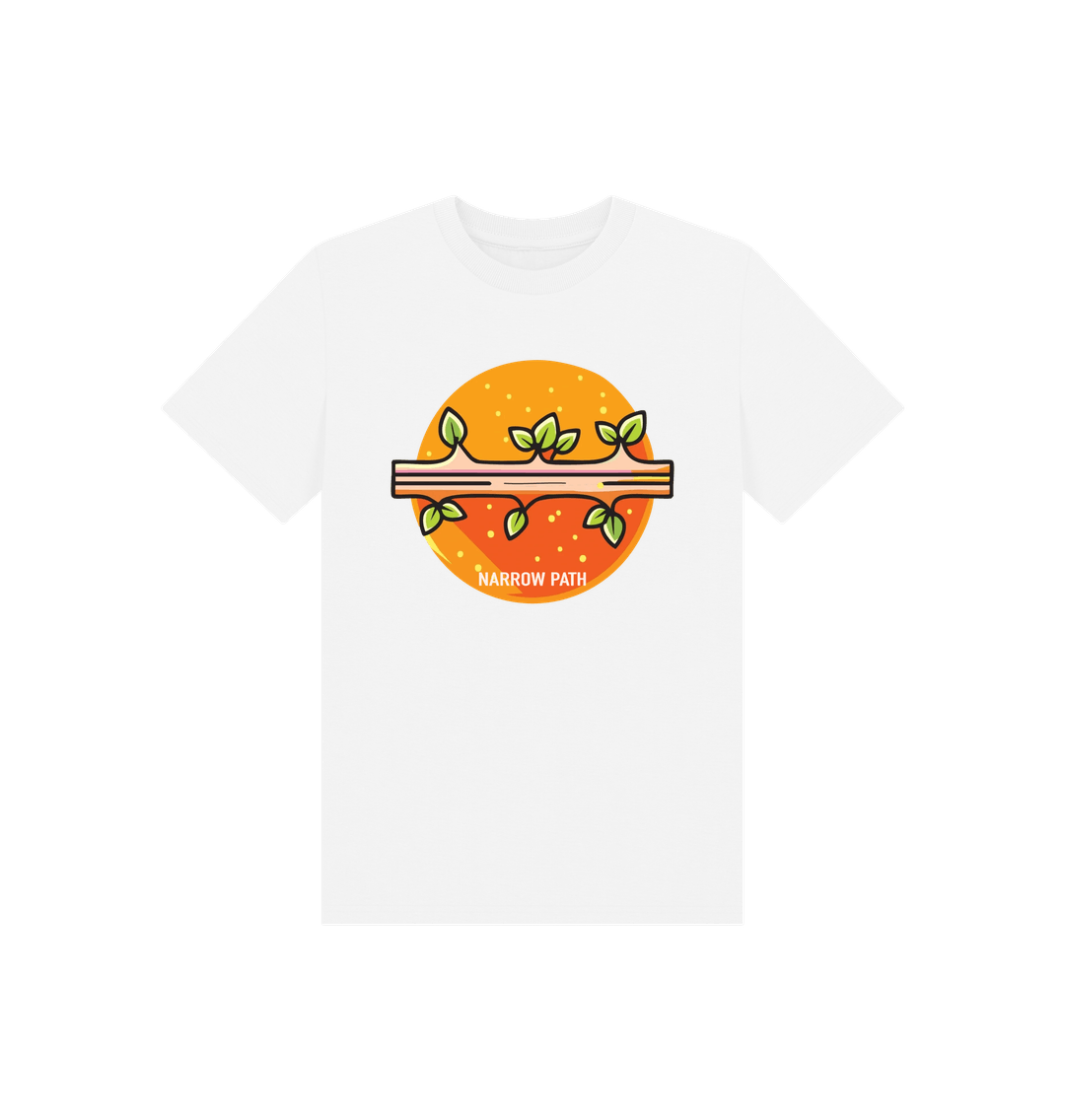 White Printed Kids T-Shirt