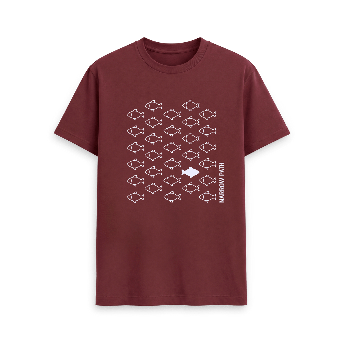 Red Wine Printed T-shirt Front