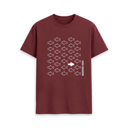 Red Wine Printed T-shirt Front
