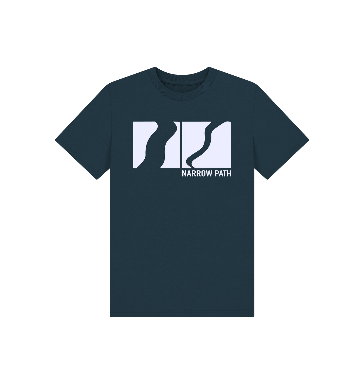 Denim Blue Printed Kids T-Shirt Front