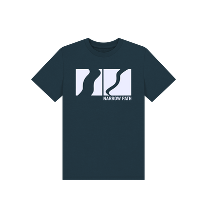 Denim Blue Printed Kids T-Shirt Front