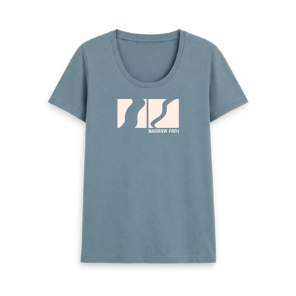 Stone Blue Printed T-shirt Front