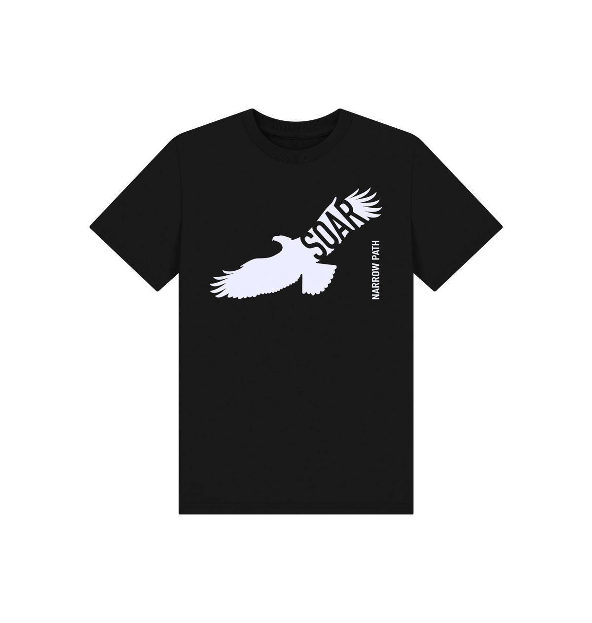 Black Printed Kids T-Shirt Front