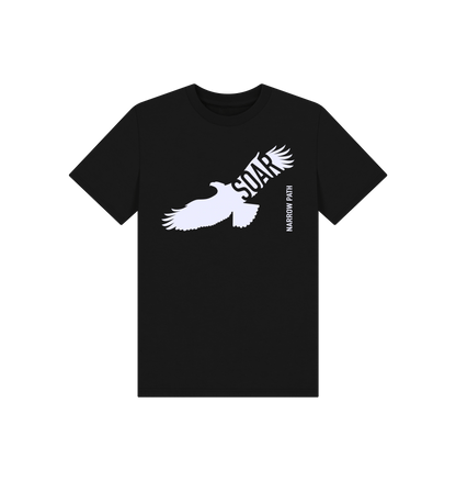 Black Printed Kids T-Shirt Front