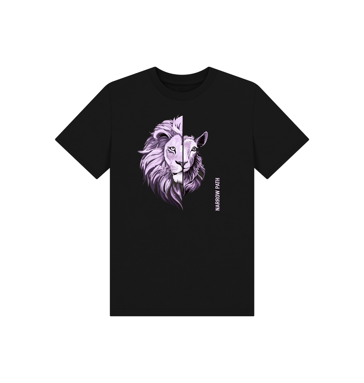 Black Printed Kids T-Shirt Front