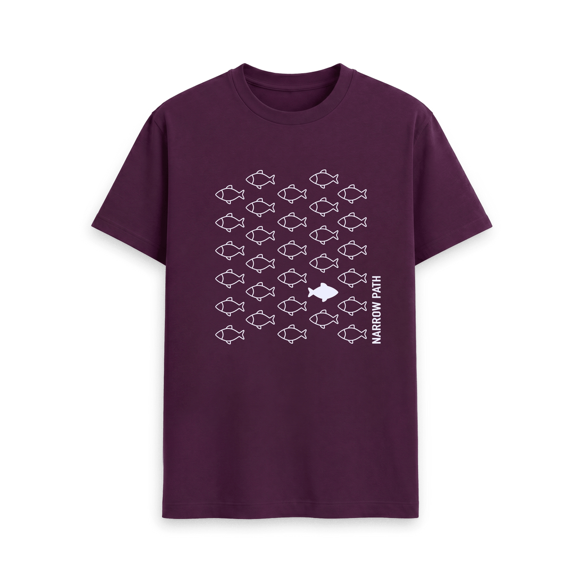 Purple Printed T-shirt Front
