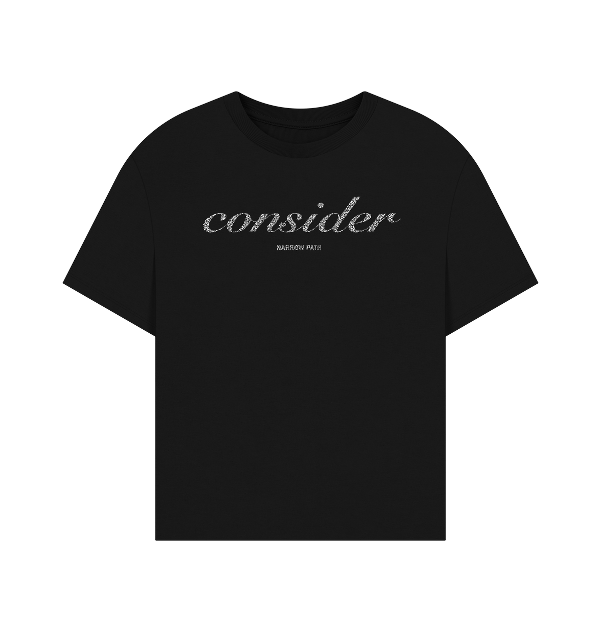 Black Printed T-shirt Front