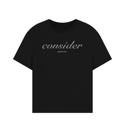 Black Printed T-shirt Front