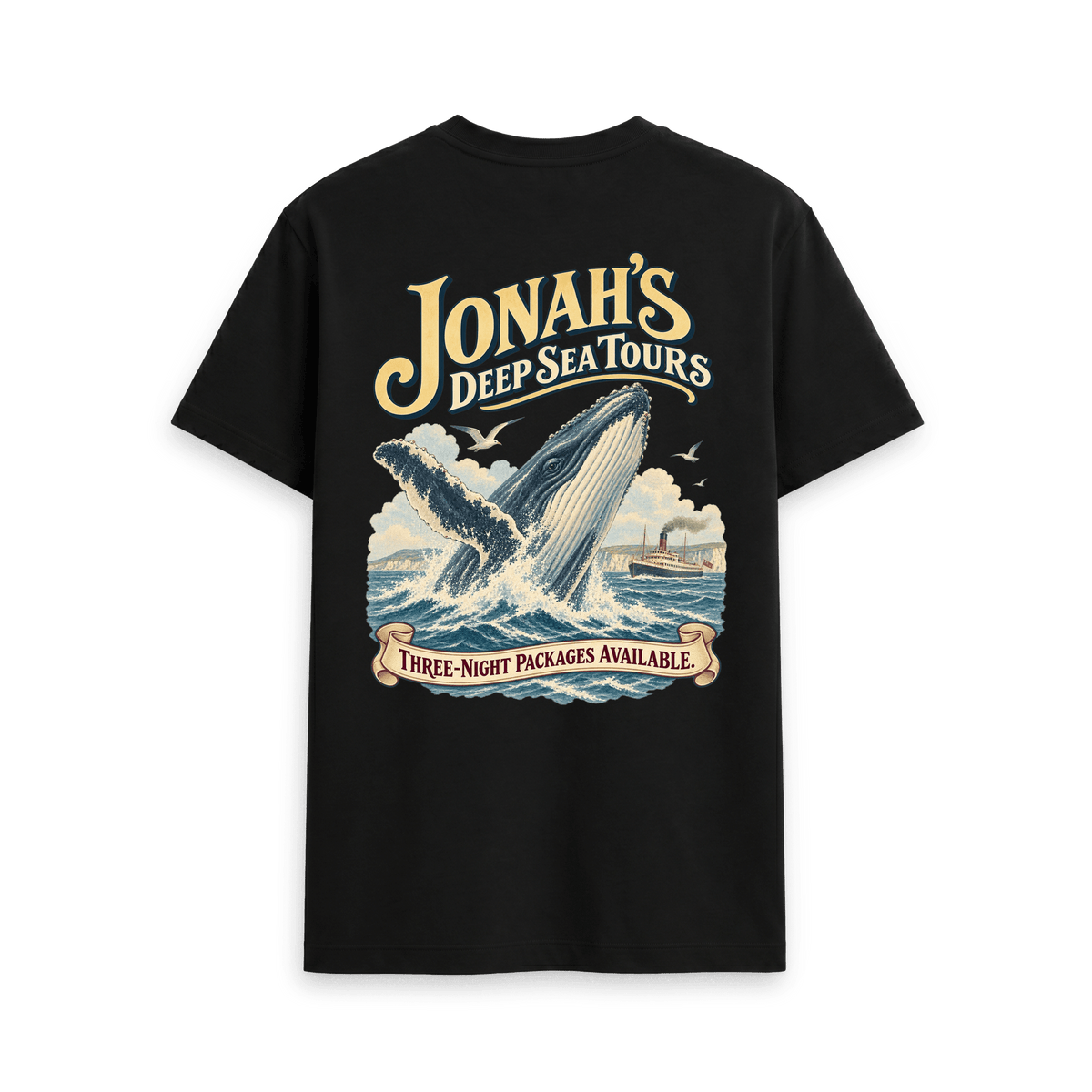 Black Printed T-shirt Back
