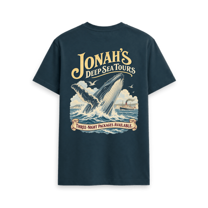 Denim Blue Printed T-shirt Back