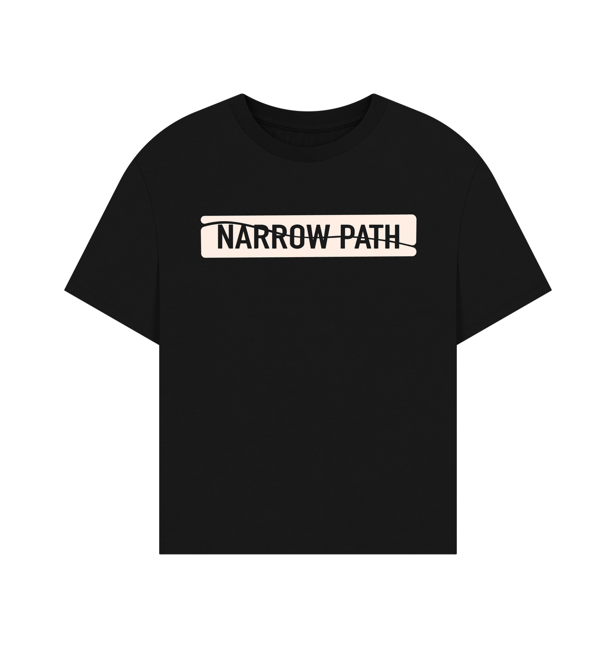 Black Printed T-shirt Front