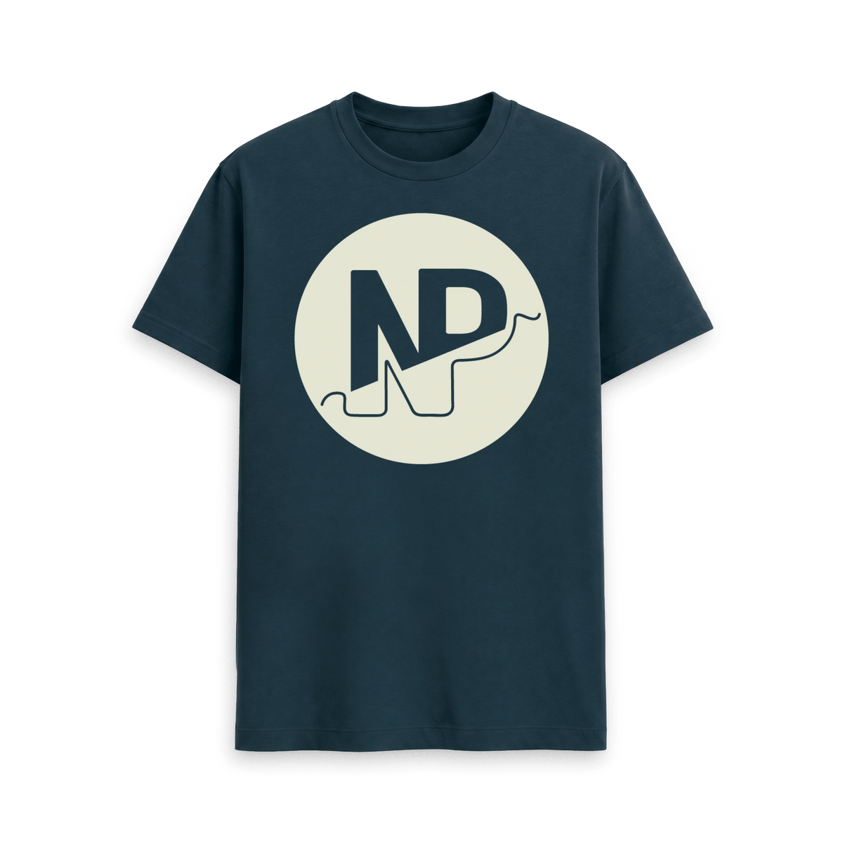 Denim Blue Printed T-shirt Front