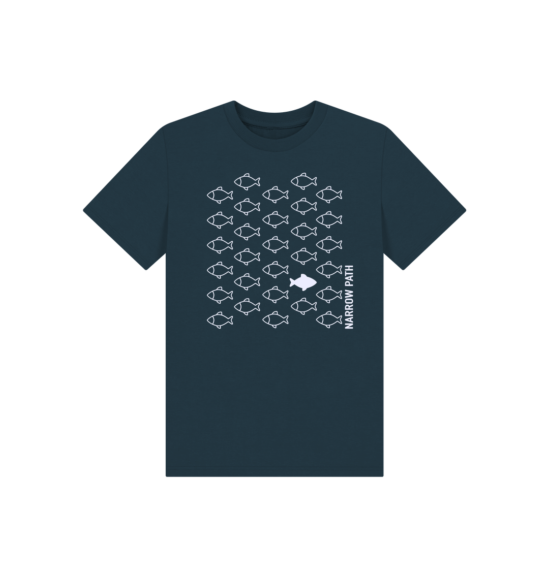 Denim Blue Printed Kids T-Shirt