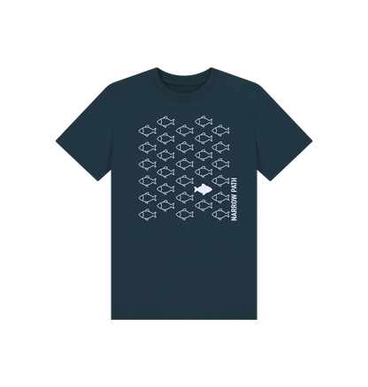 Denim Blue Printed Kids T-Shirt