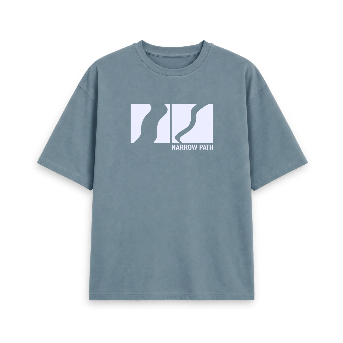 Stone Blue Printed T-shirt Front