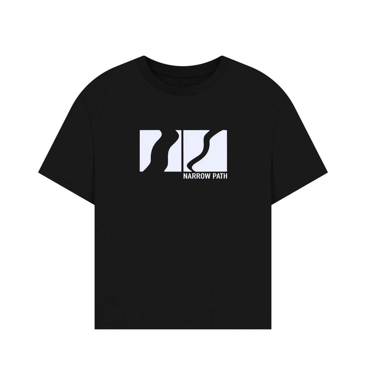 Black Printed T-shirt Front