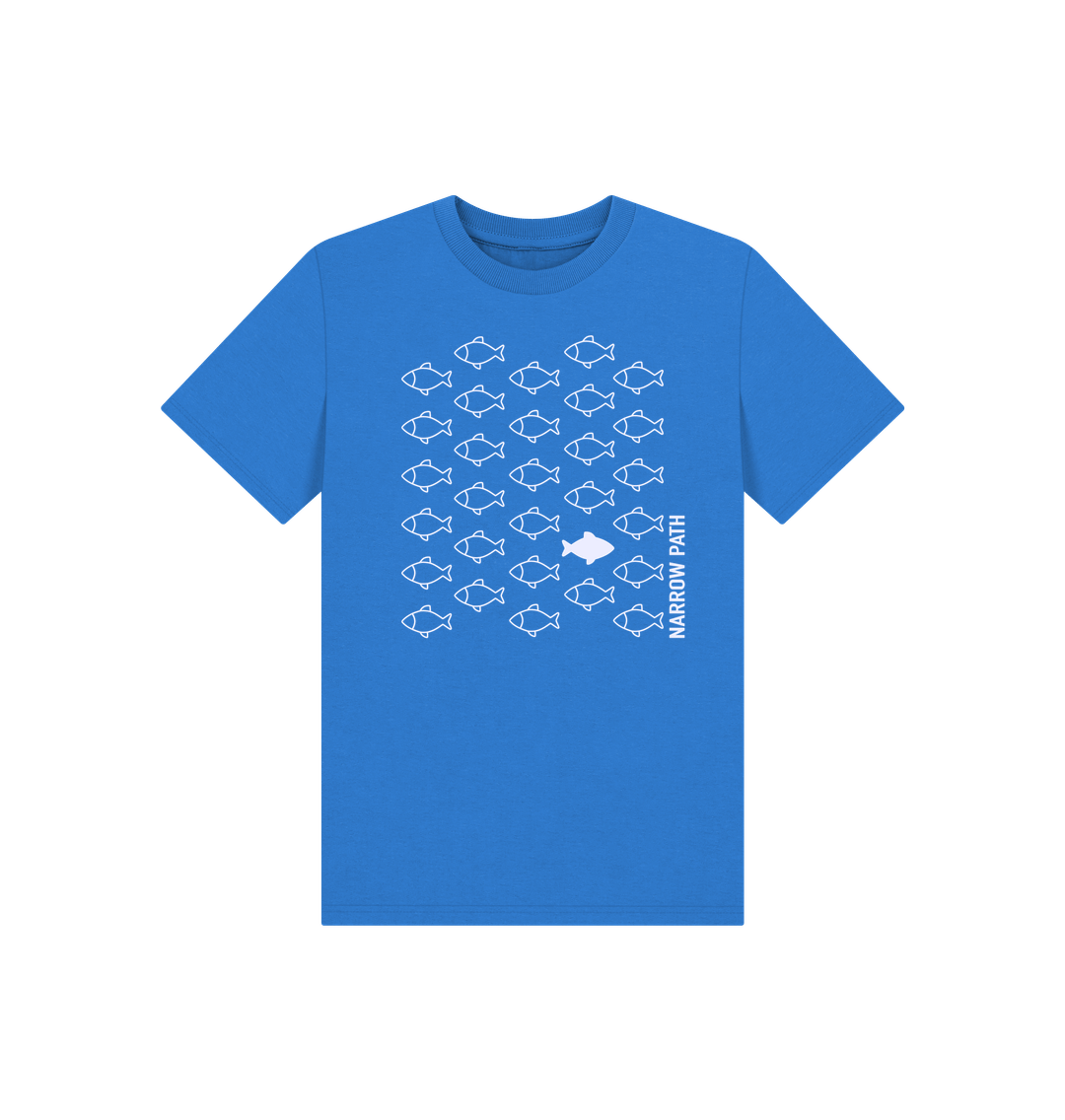 Bright Blue Printed Kids T-Shirt