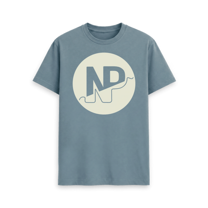 Stone Blue Printed T-shirt Front