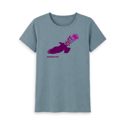 Stone Blue Printed T-shirt Front