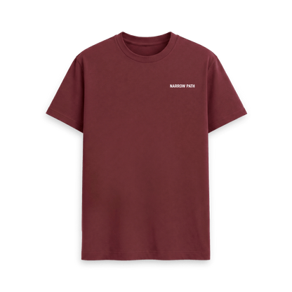 Red Wine Printed T-shirt Front