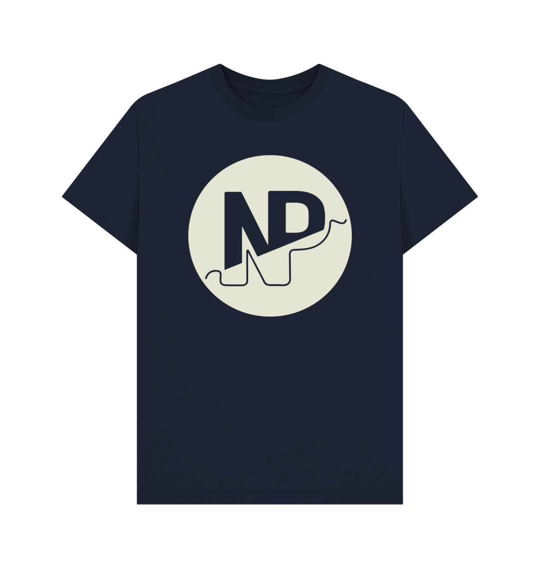 Navy Blue Printed T-shirt Front