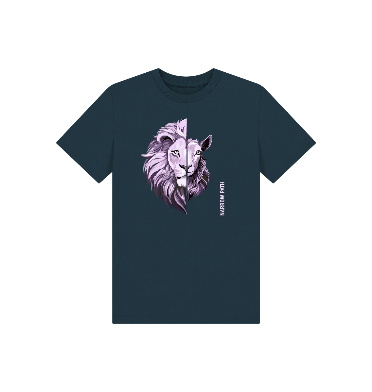 Denim Blue Printed Kids T-Shirt Front