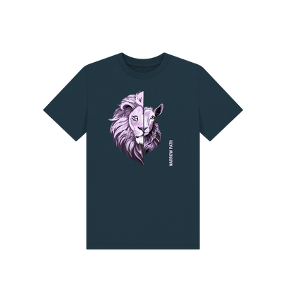 Denim Blue Printed Kids T-Shirt Front