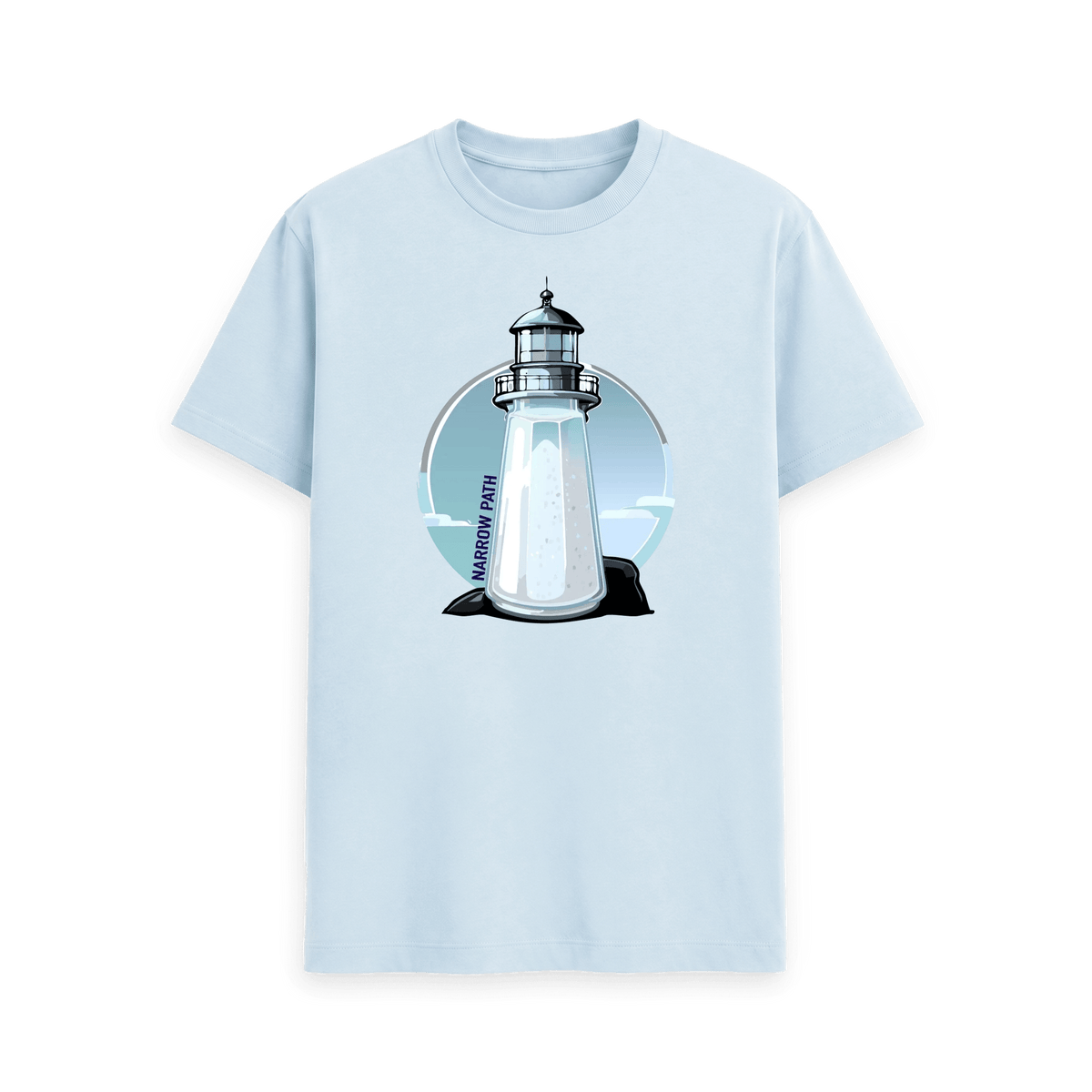 Sky Blue Printed T-shirt Front