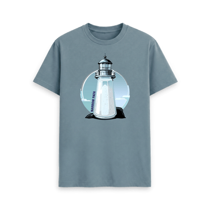Stone Blue Printed T-shirt Front