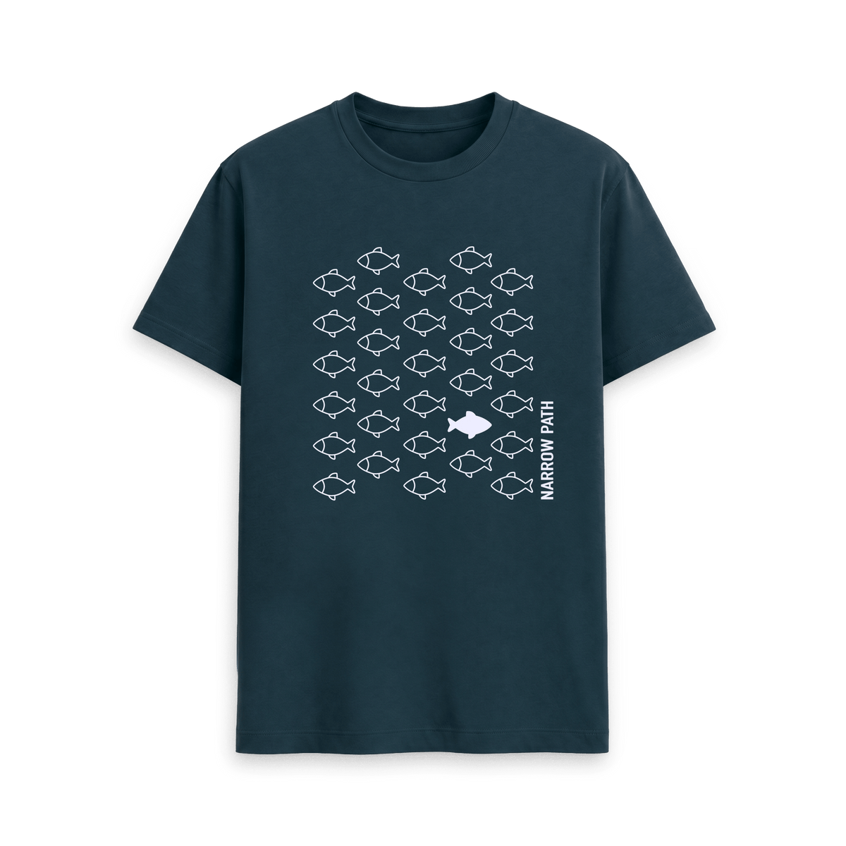 Denim Blue Printed T-shirt Front