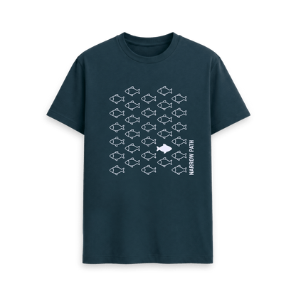 Denim Blue Printed T-shirt Front