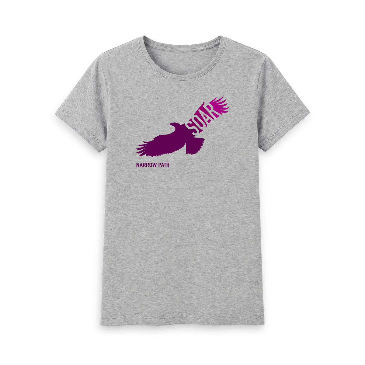 Athletic Grey Printed T-shirt Front